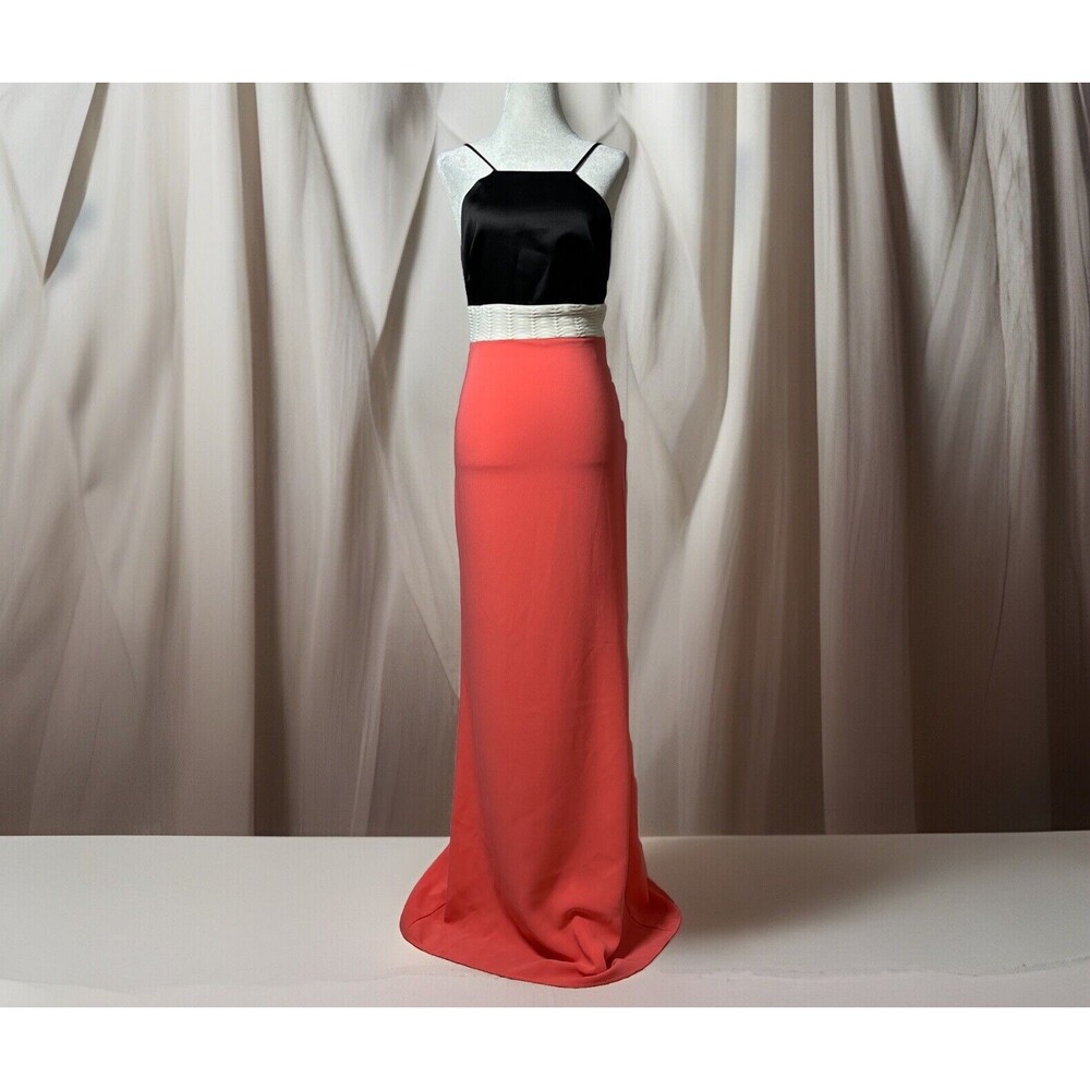 NWT ABS Womens Halter Top Maxi Dress Homecoming special occasion party SZ 0